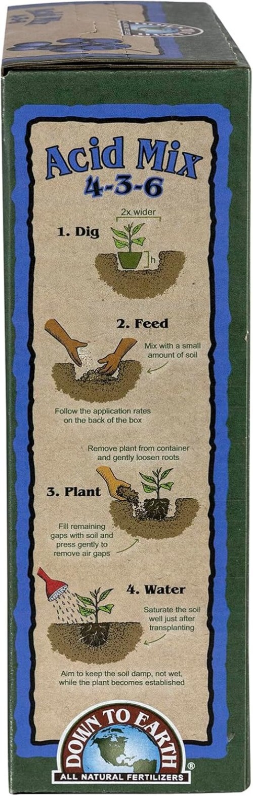 Organic Slow-Release Acid Mix Fertilizer 4-3-6 for Rhododendrons & More