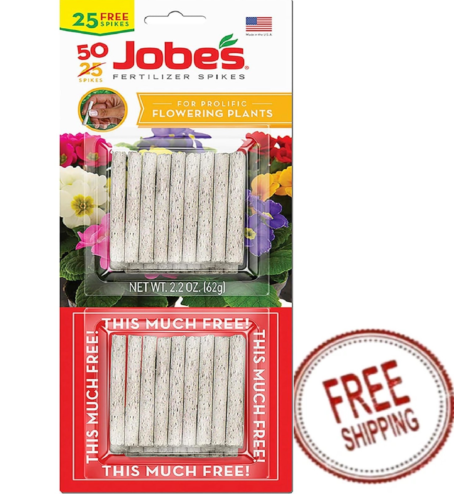 Jobe’s Plant Food Fertilizer Spikes, Easy Plant Care for All Indoor Flowering