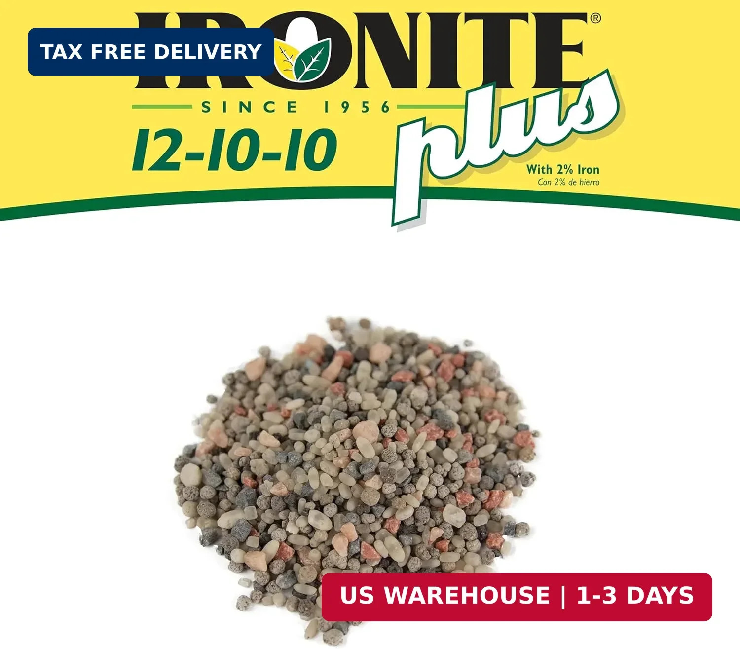 Ironite Plus Shrubs, Trees Plant Food Bag Granular 12-10-10 3lb