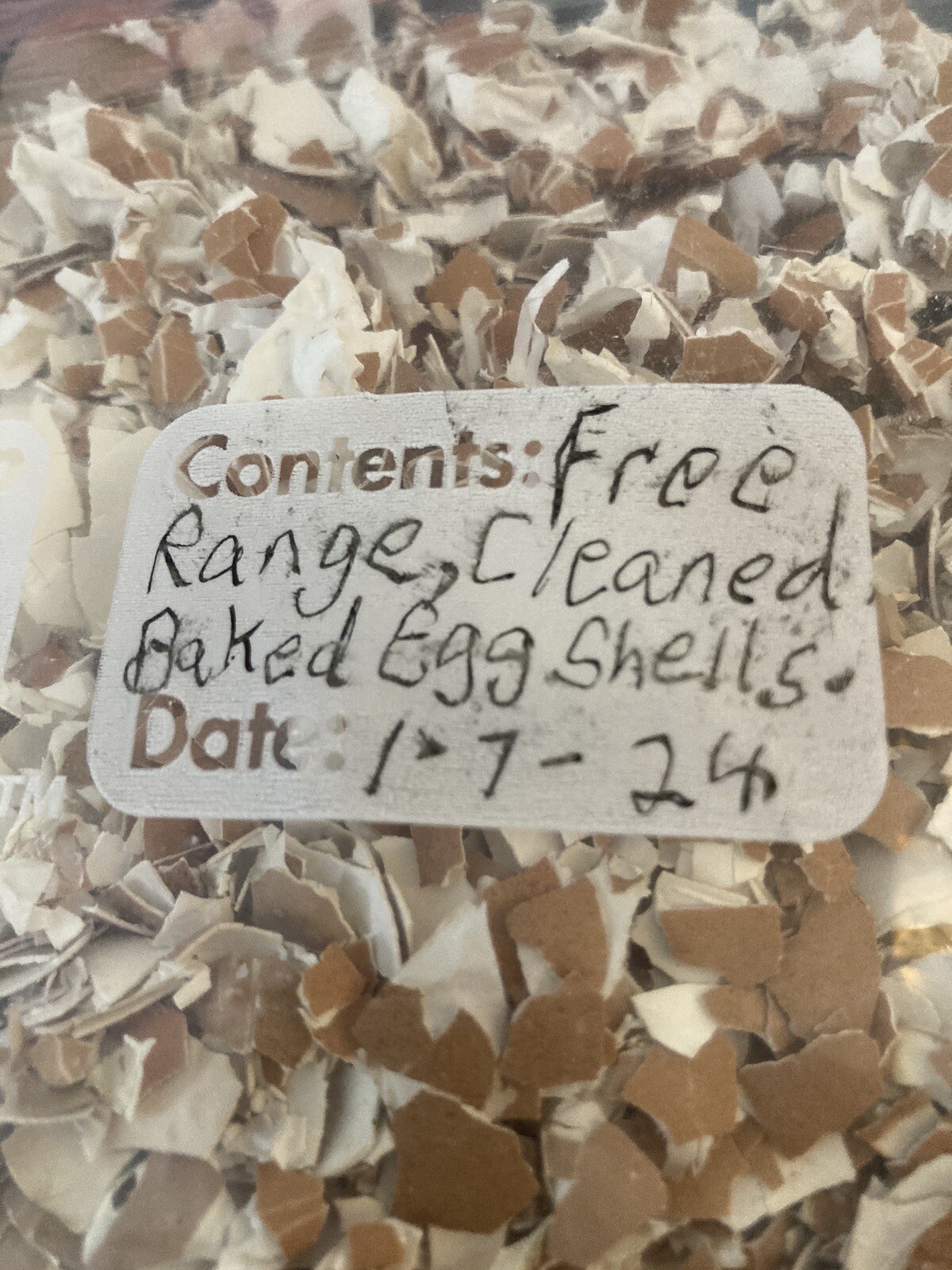 1 Lb Free Range Crushed Eggshells Steamed Cleaning & Baked Free Shipping to You!
