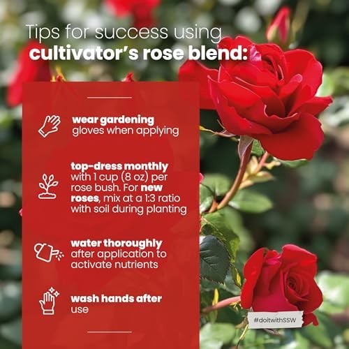 Organic Rose Fertilizer & Soil Amendment – OMRI Listed, 9 lbs for Flowers & Shru
