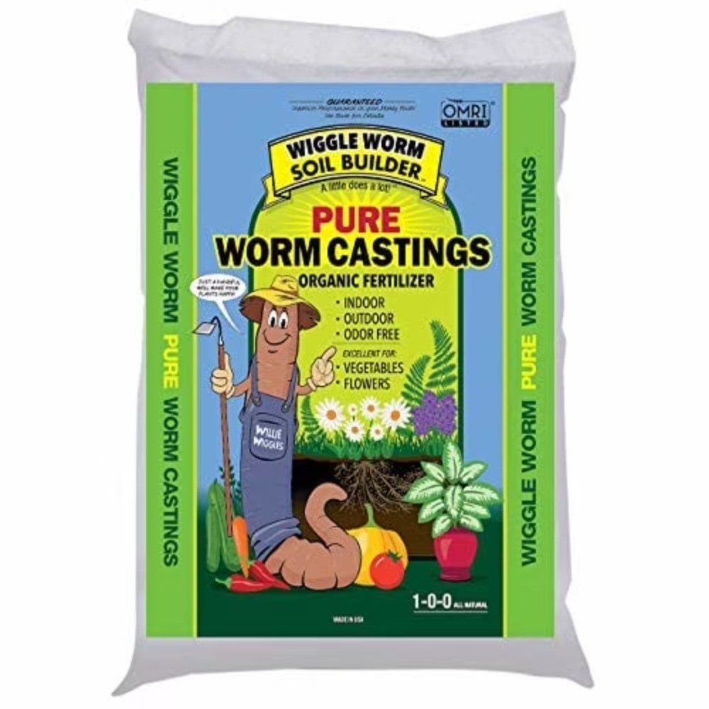 Wiggle Worm Pure Organic Vermicompost – All-Natural Fertilizer (12 lbs)