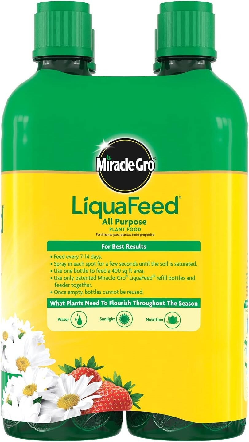 LiquaFeed All Purpose Plant Food Refills, Plant Fertilizer, 16 fl. oz., 4 Bot…