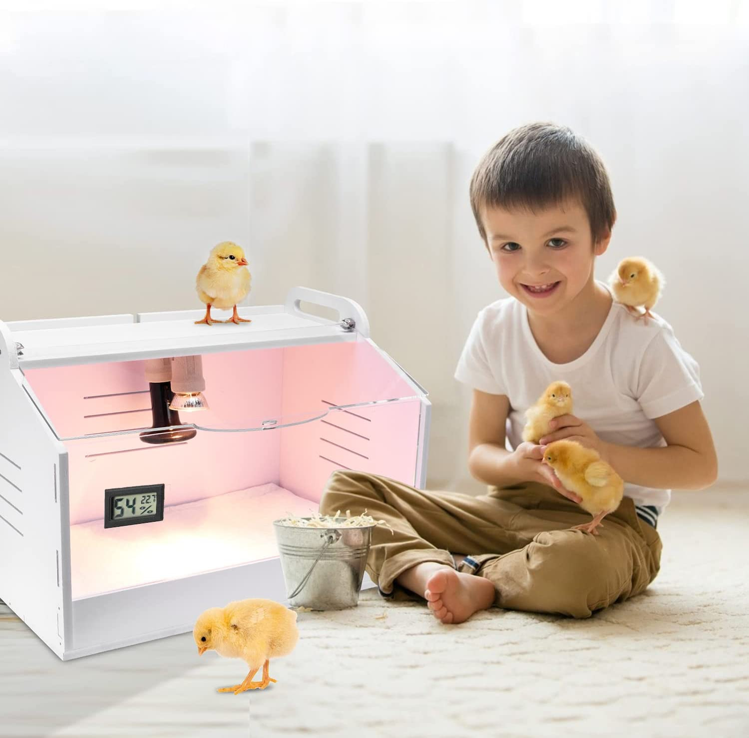 WIONBE Intelligent Brooder Box 10-15 Newborns Chicks Quail Birds Small Animals M