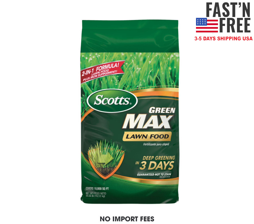 Scotts Green Max Lawn Fertilizer, 10,000 sq. ft., 33.33 lbs.