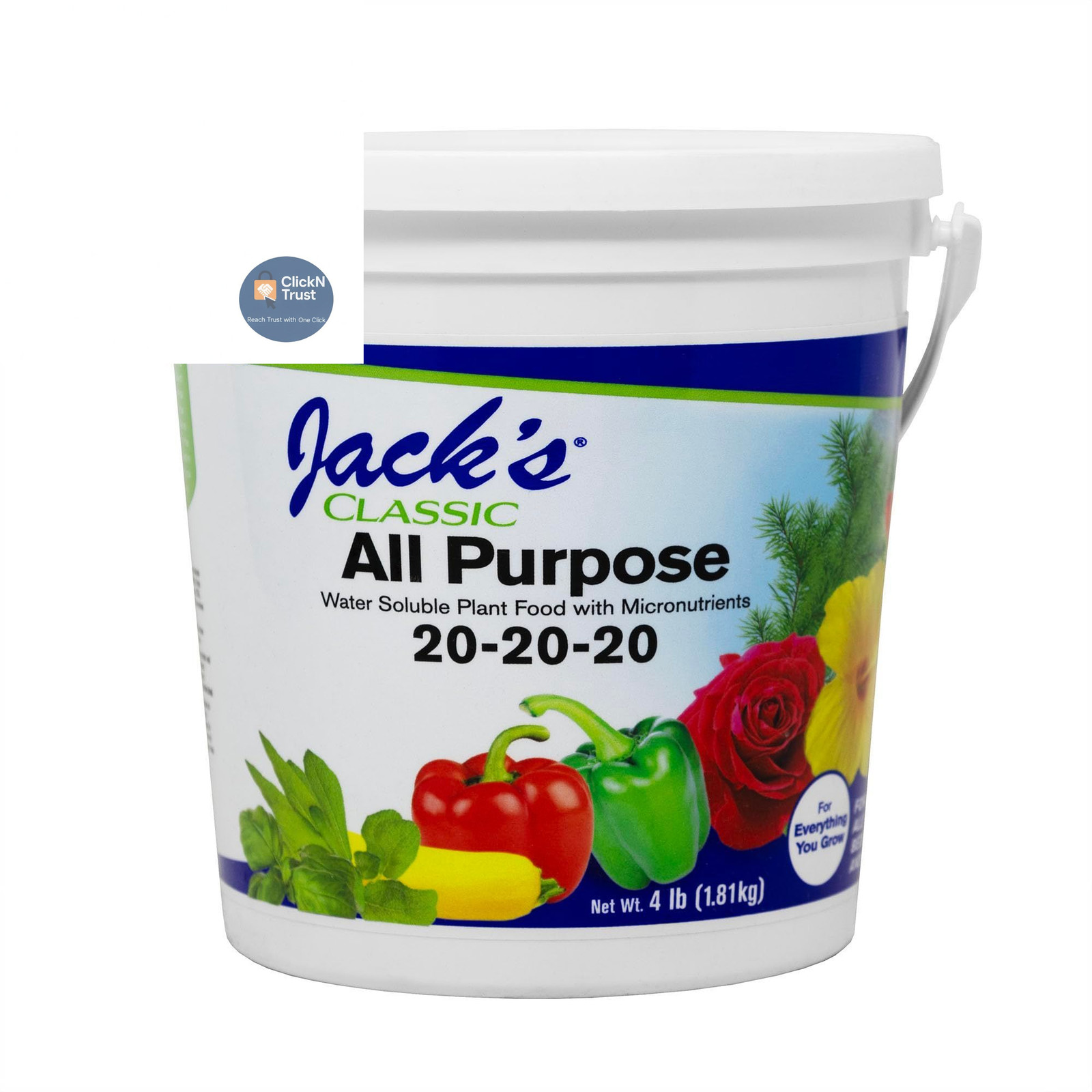 Jack’s Classic 20-20-20 All Purpose Water-Soluble Fertilizer with 4lbs