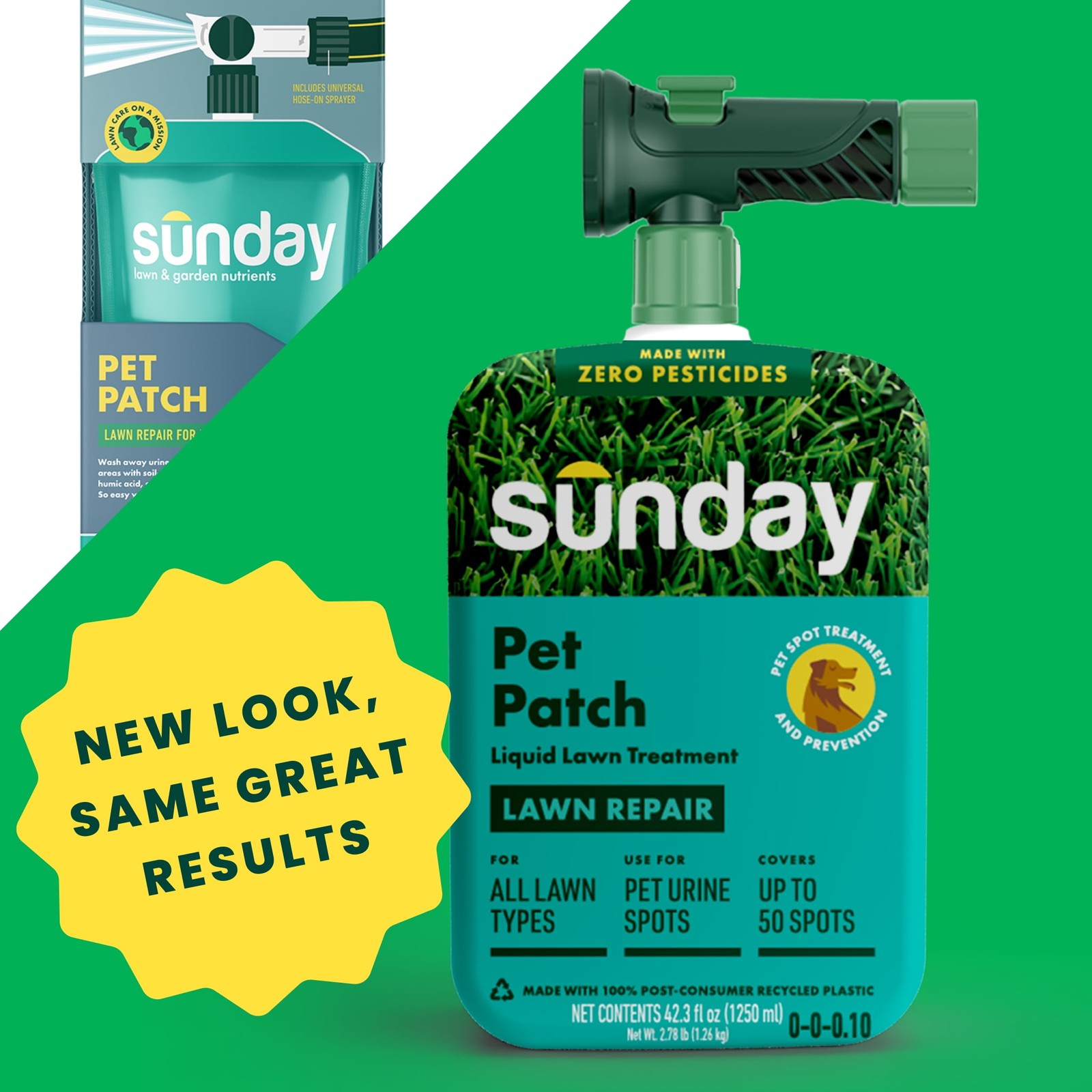 Sunday Pet Patch Ready-to-Spray Lawn Repair for Pet Spots, 42.3 oz, 0-0-0.10