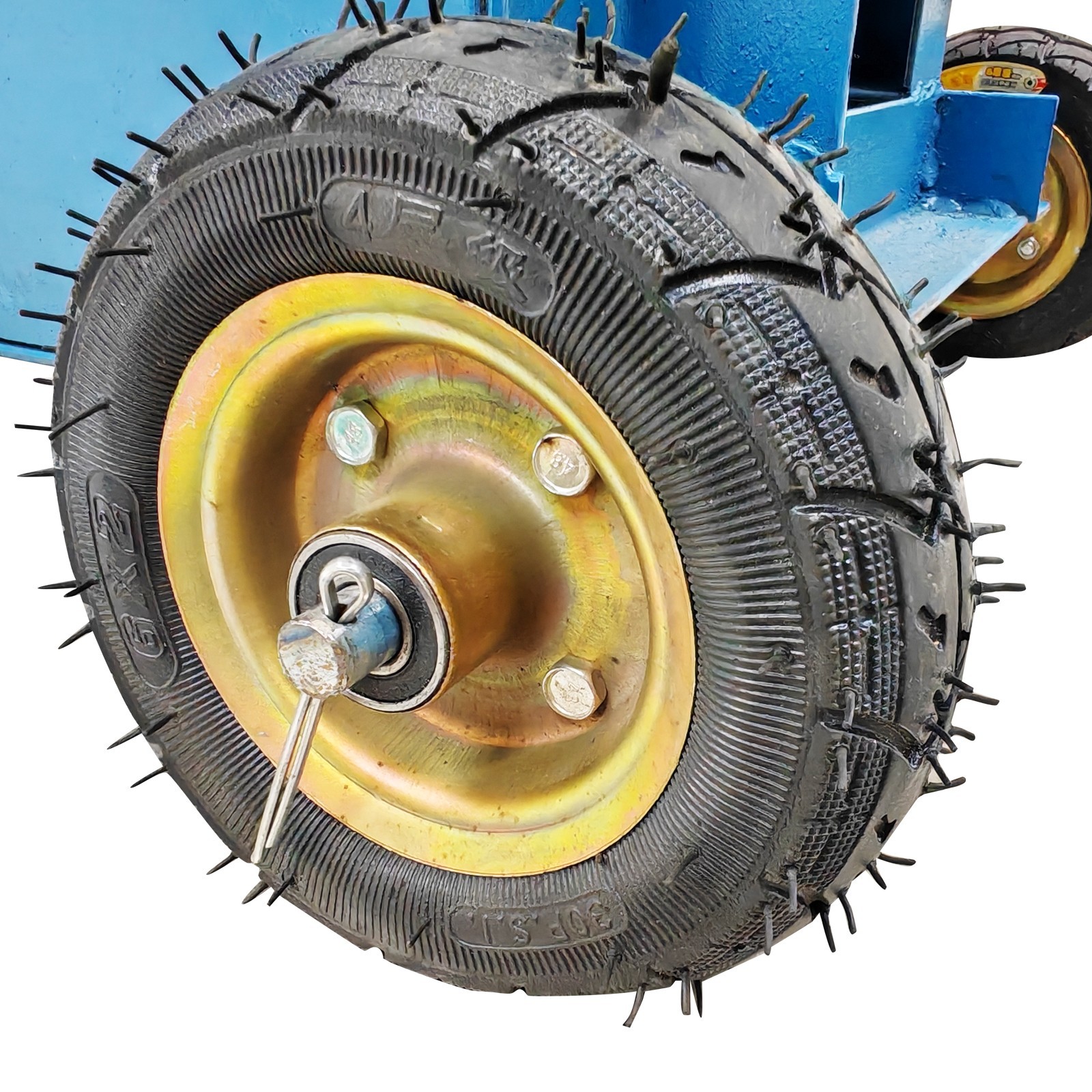 Enlarge Feed Port Soil Crusher Fertilizer Crusher w/Explosion-proof Tires 220V