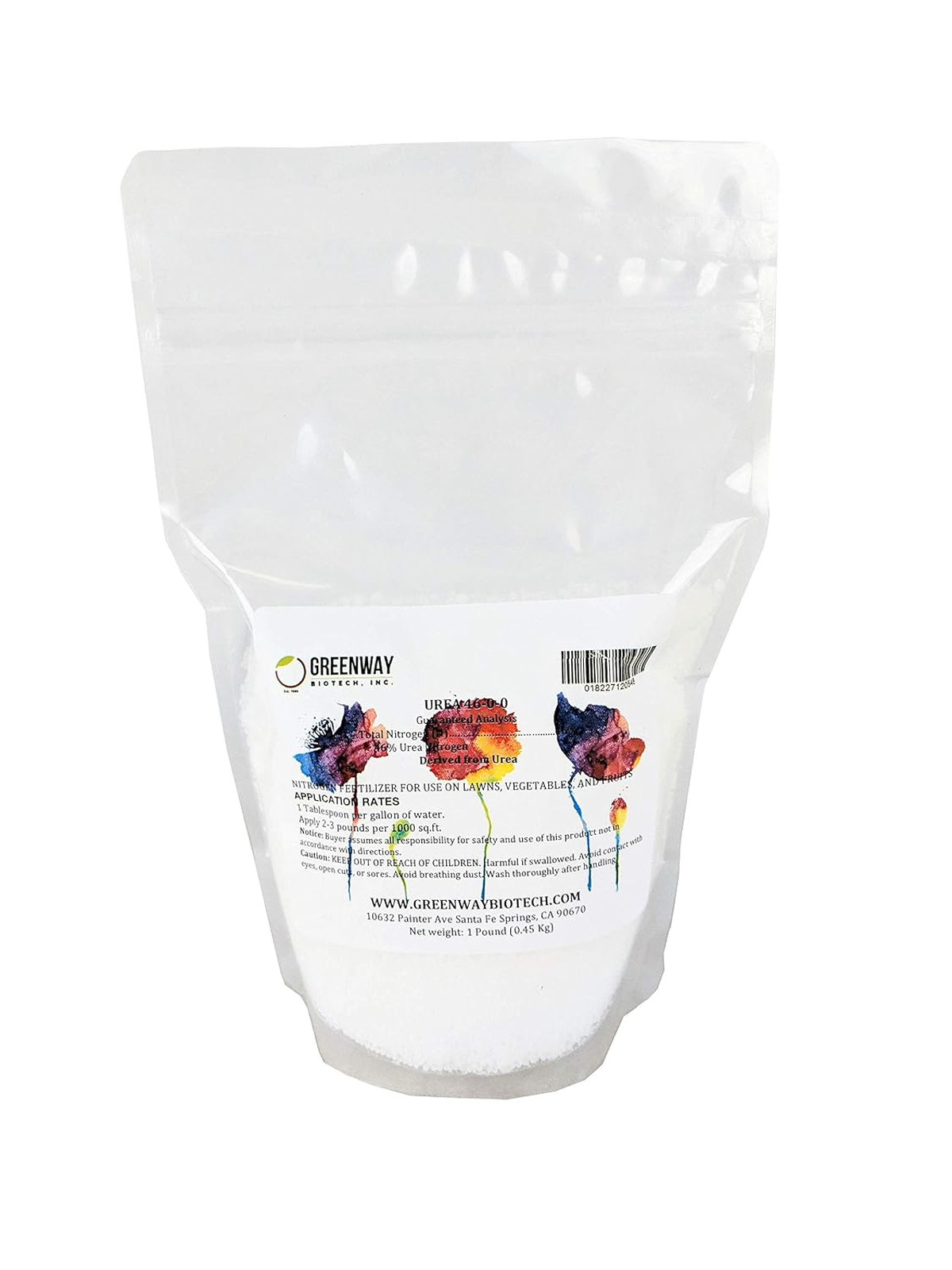 Urea Fertilizer 46-0-0 High Nitrogen Plant Food 1 Pound Water Soluble Indoor