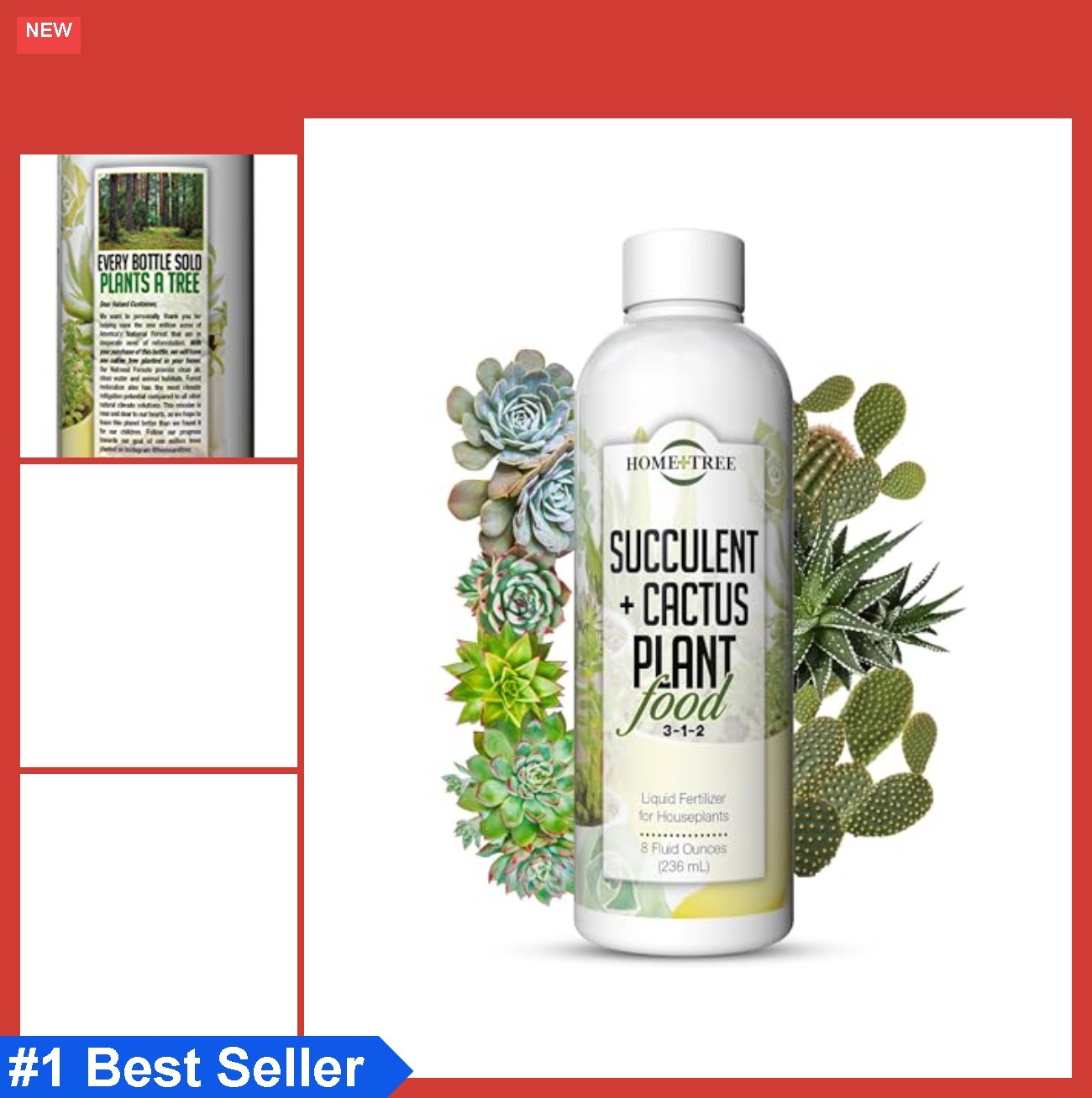 Succulent and Cactus Fertilizer Liquid Plant Food 32 oz 3-1-2 Formula Indoor