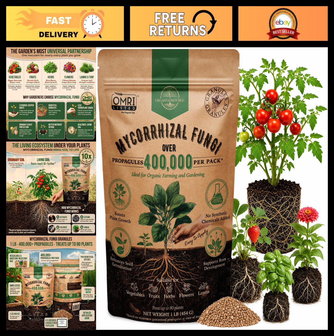 Mycorrhizal Fungi Soil Inoculant & Root Stimulator – OMRI Listed Biofertilizer 1