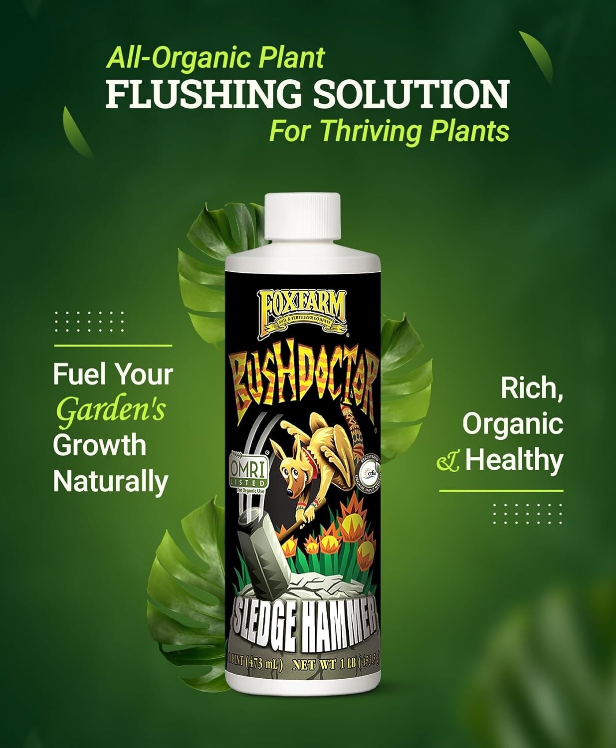 Sledgehammer Rinse by BushDoctor – Clear Fertilizer Buildup for Healthier Plants