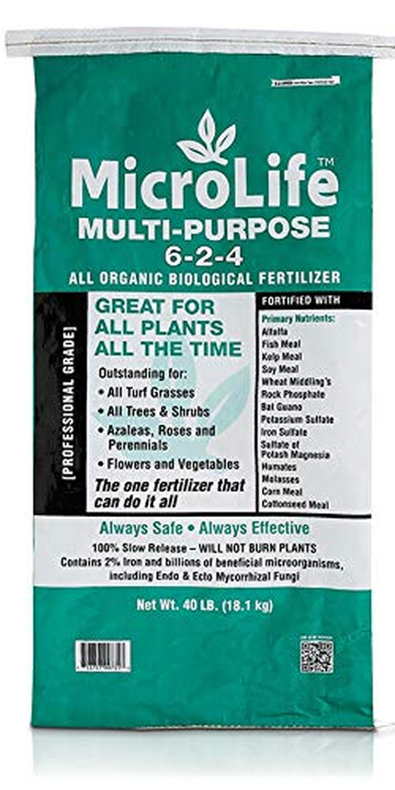 Microlife Multi-Purpose (6-2-4) Professional Grade Granular Organic Fertilizer f