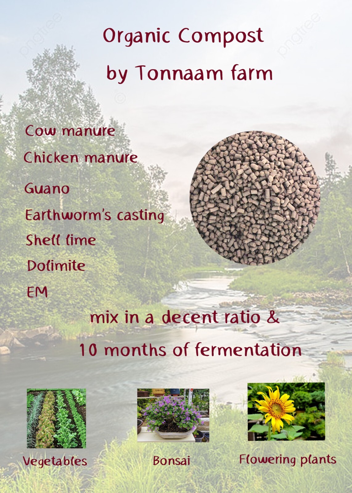 cow manure cow dung compost fertilizer 100% organic pellets type