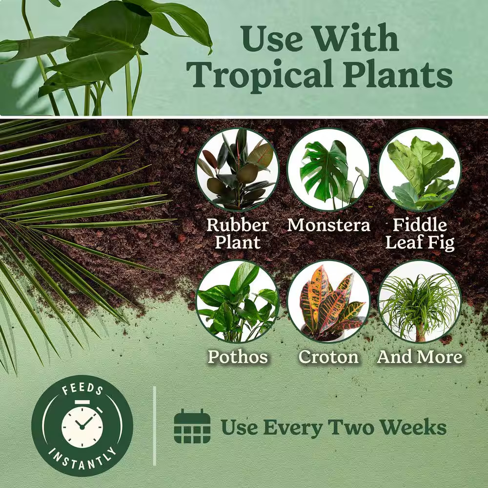 Indoor Plant Food for Tropical 8 Fl. Oz. Liquid Plant Food for Tropical Housepla