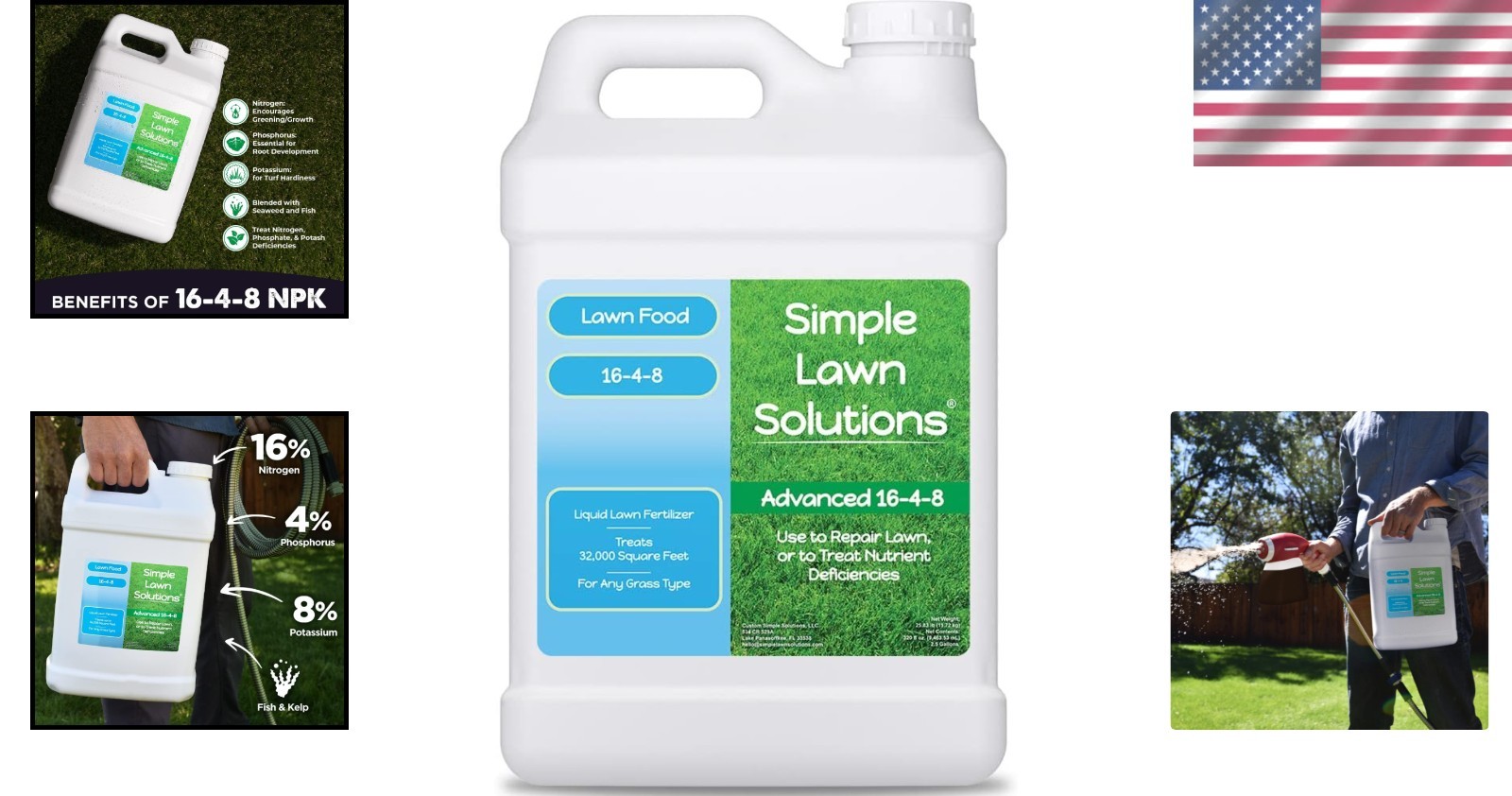 All-Purpose 16-4-8 Liquid Fertilizer – 2.5 Gallons for Healthy Grass Growth