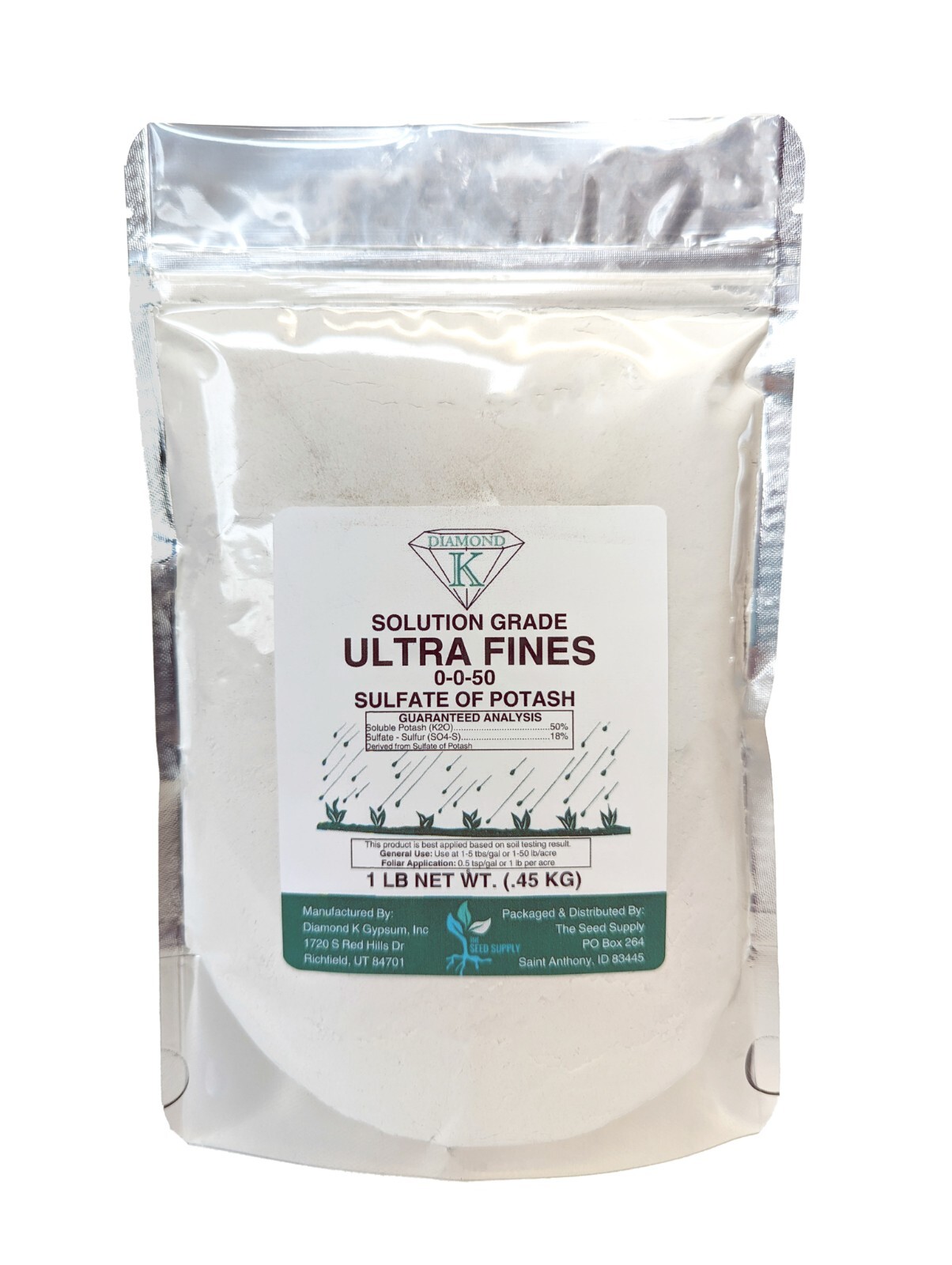 1 Pound Organic Solution Grade SOP Sulfate of Potassium Fertilizer Powder 0-0-50