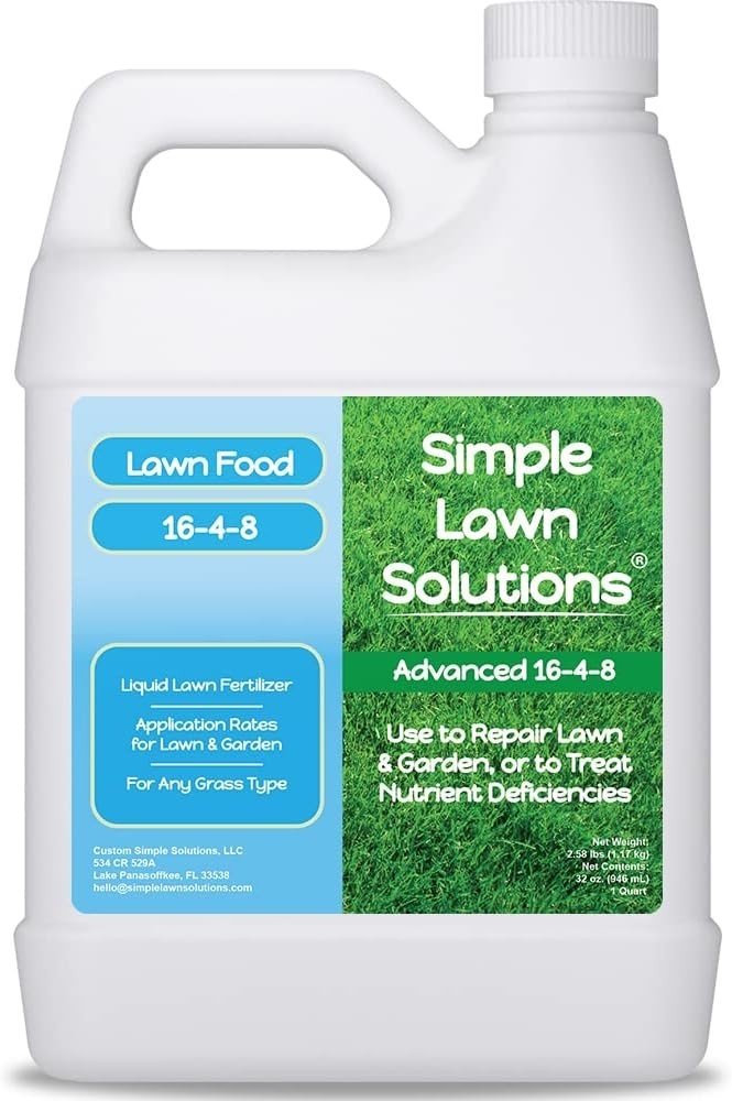 Advanced 16-4-8 Lawn Fertilizer – Liquid Lawn Food Spring & Summer Concentrat…
