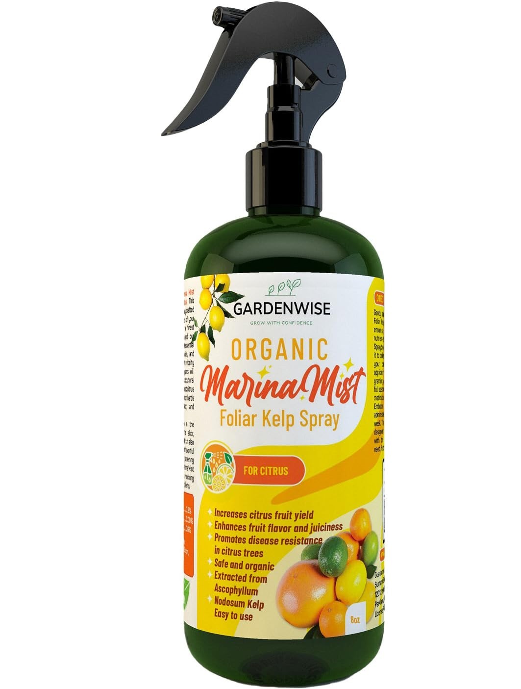 Organic Citrus Foliar Kelp Spray | Liquid Fruit Tree Plant Food Growth 8–16oz