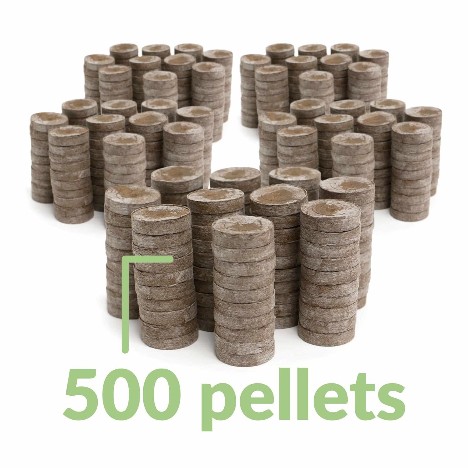 Peat Soil Pellets Seed Starter Plugs for Indoor Seedlings – 500 Count Planting P