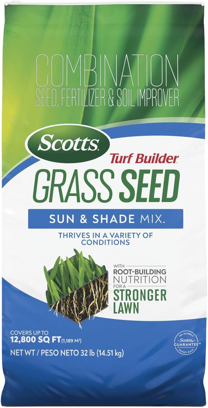 5.6 Lbs Turf Builder Grass Seed Sun & Shade Mix w/ Fertilizer and Soil Improver
