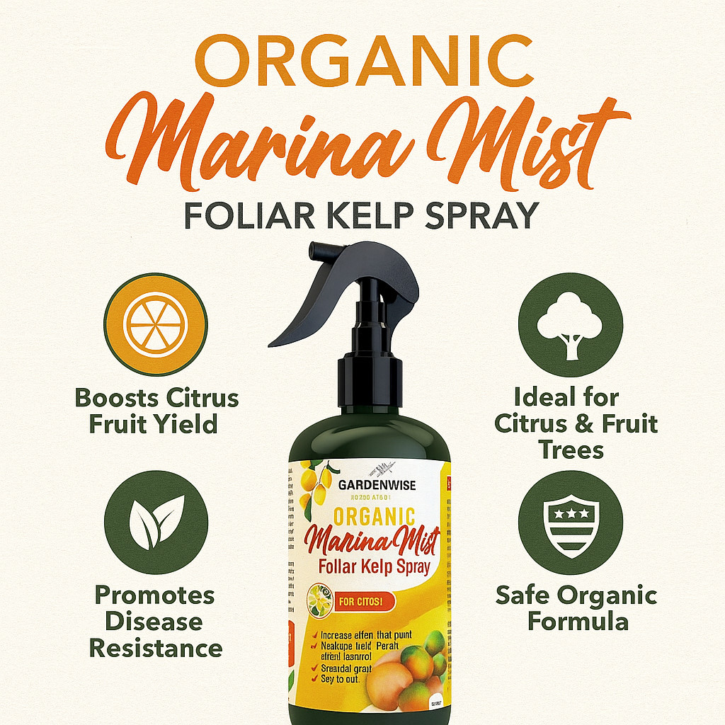 Organic Citrus Foliar Kelp Spray | Liquid Fruit Tree Plant Food Growth 8–16oz