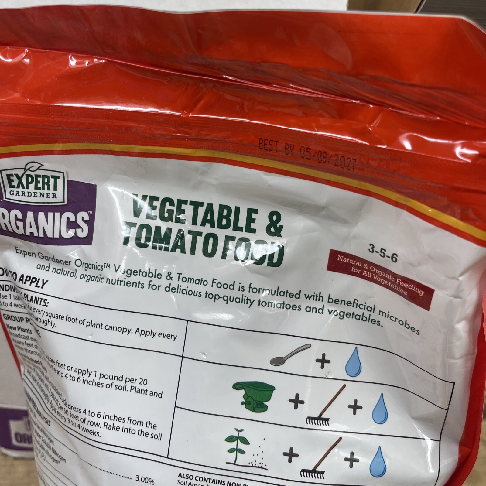 Lot Of 4 Expert Gardener Tomato & Vegetable 4lb Plant Food Fertilizer 3-5-6 New