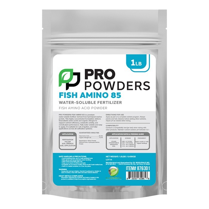 Pro Powders Fish Amino 85 (Fish Amino Acid Powder) Aggressive vegetative growth