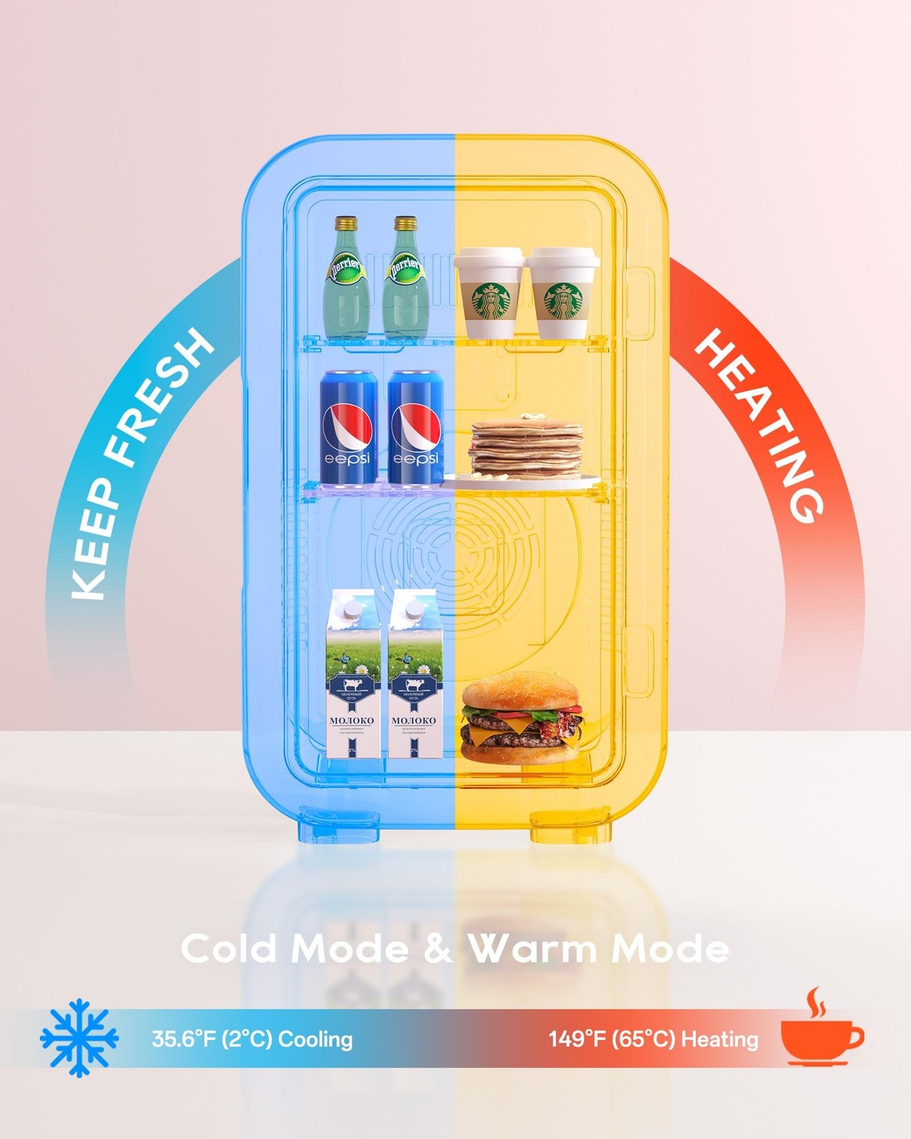 BEICHEN Mini Fridge, 6 Liter/8 Can Skincare Fridge, 110V AC/DC Portable Therm…