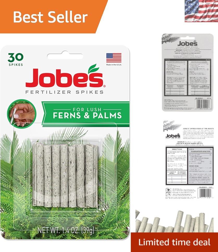 Pre-Measured 16-2-6 Plant Food Spikes – Optimize Growth for Ferns & Palms