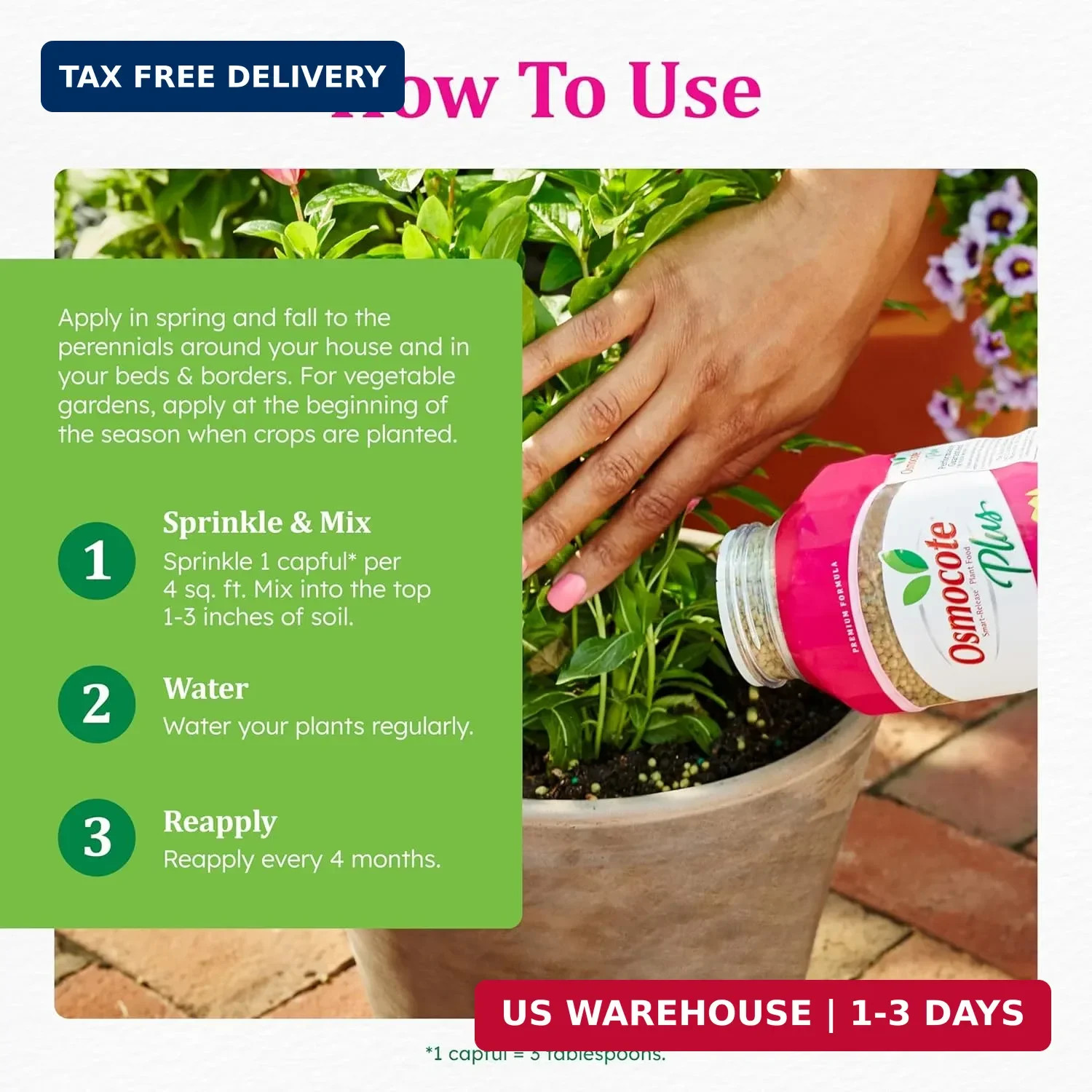 Osmocote Smart-Release Plant Food Plus Outdoor & Indoor1 – Granular, Continuous