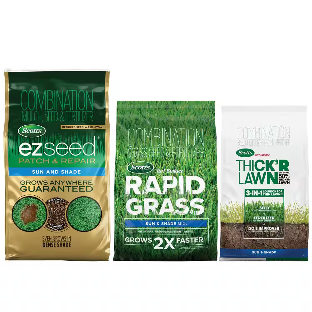 Turf Builder Grass Seed Annual Program Sun and Shade Mix for Large Lawns (Includ