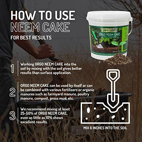 Orgo Neem Cake | 100% Organic Fertilizer for Outdoor Plants, Lawn 5 lbs