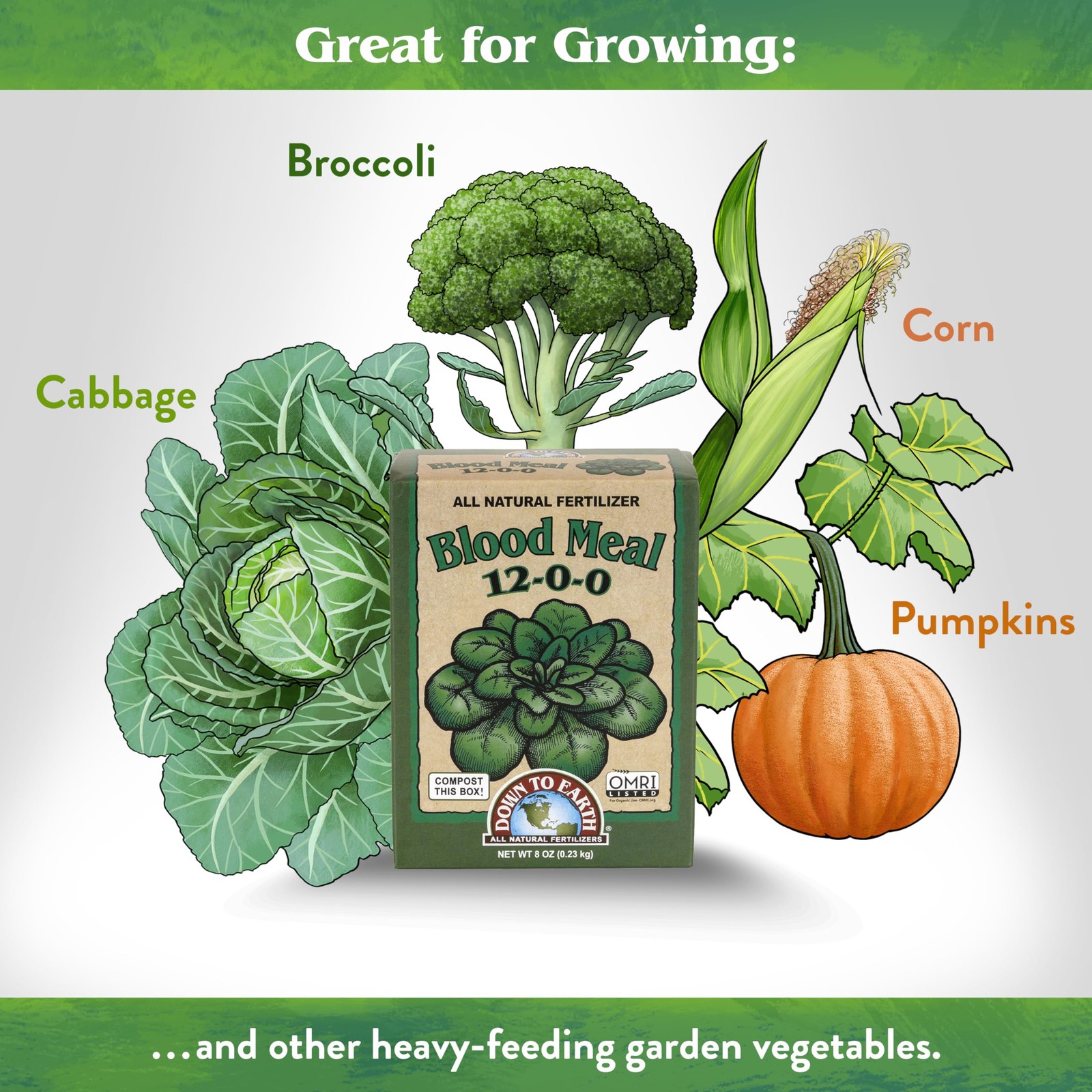 Down To Earth All Natural Fertilizers Organic Blood Meal – High 1/2 lb