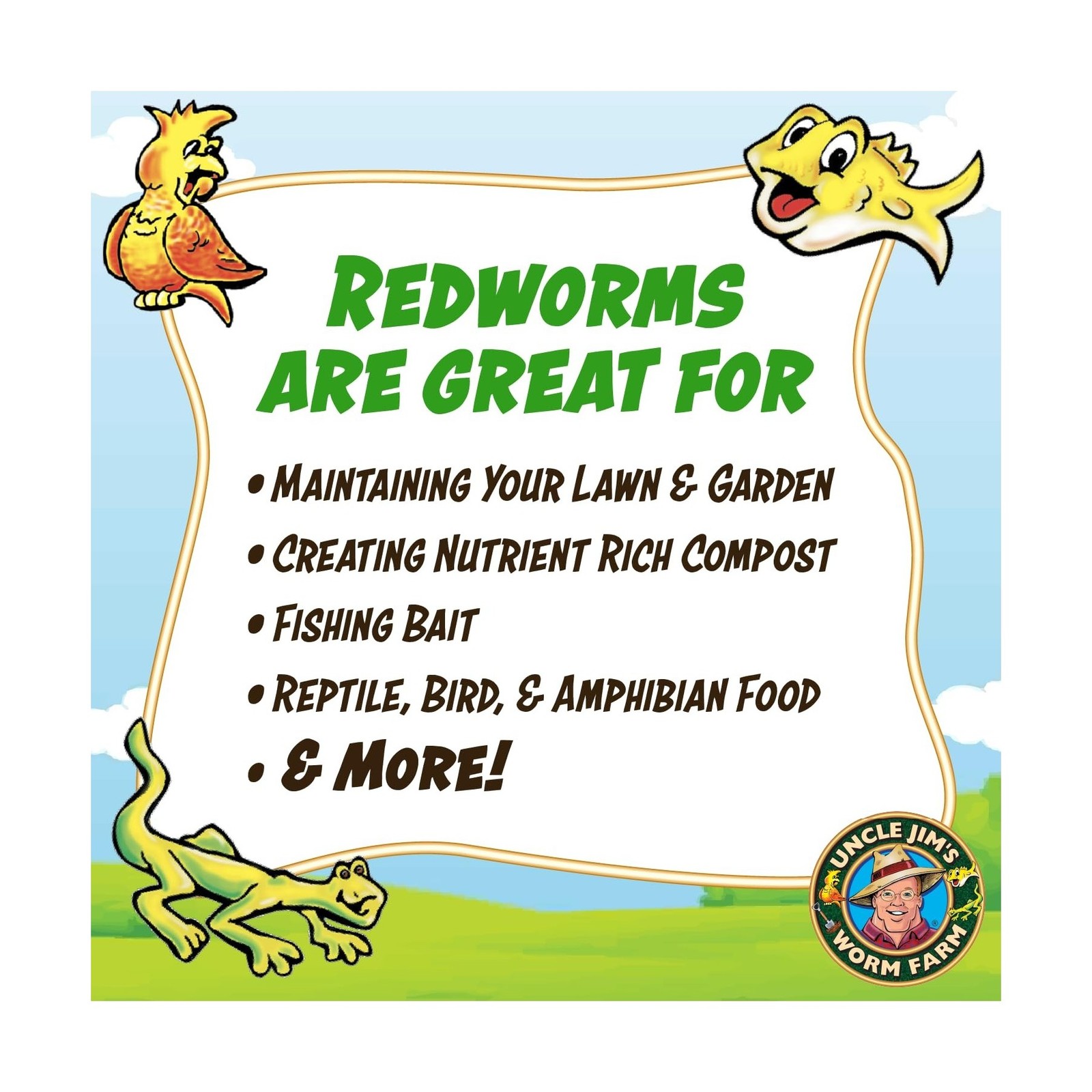 Uncle Jim’s Worm Farm 2000 Count Red Wiggler Composting Worms Mix for Garden …