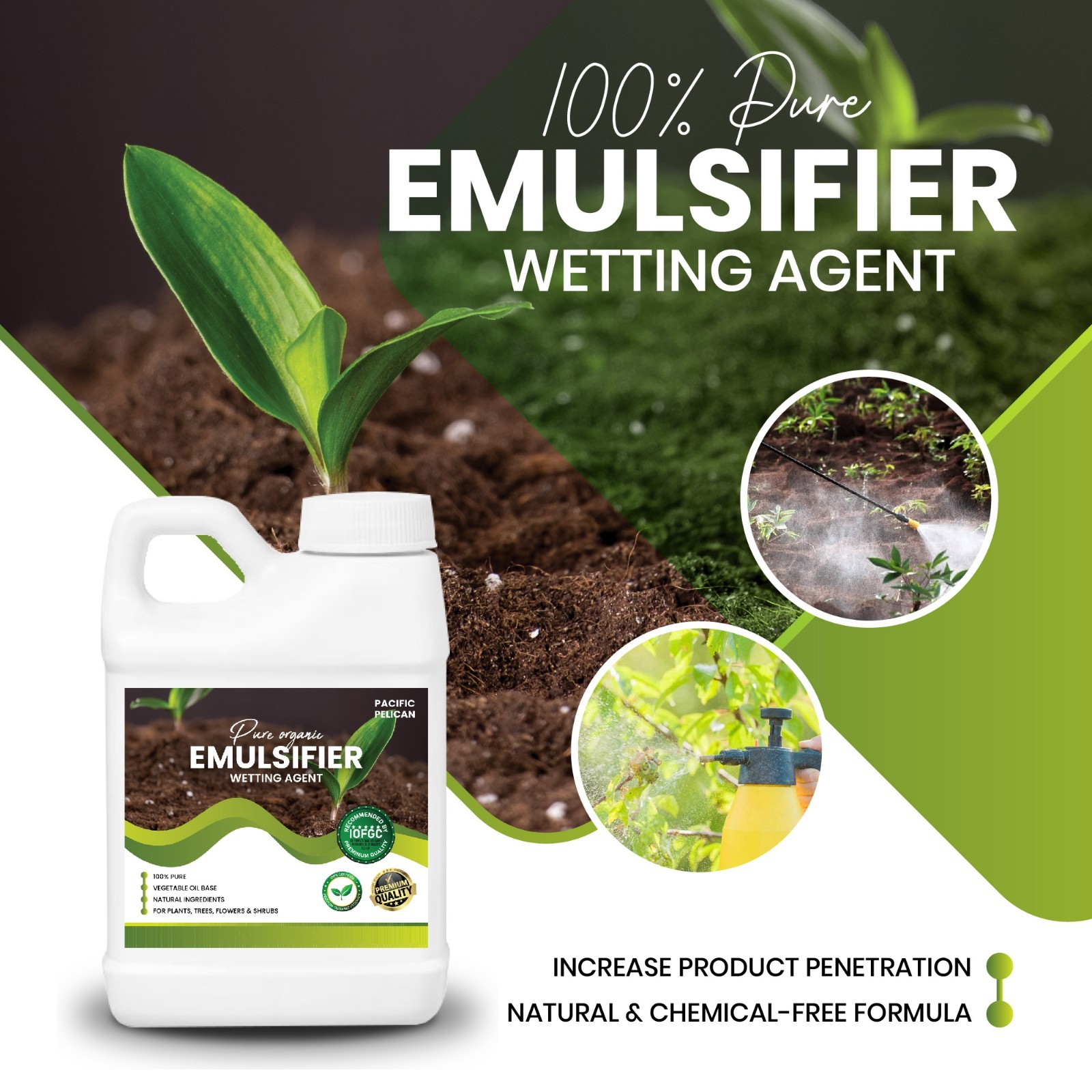 Pacific Pelican Pure Organic Unscented Emulsifier – Pure Vegetable Oil Base