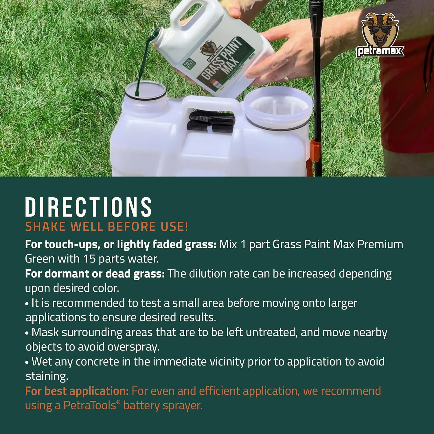 max Max Grass Paint for Lawn – Maintain Perfect Green Grass, Spray for Lawn & Sh