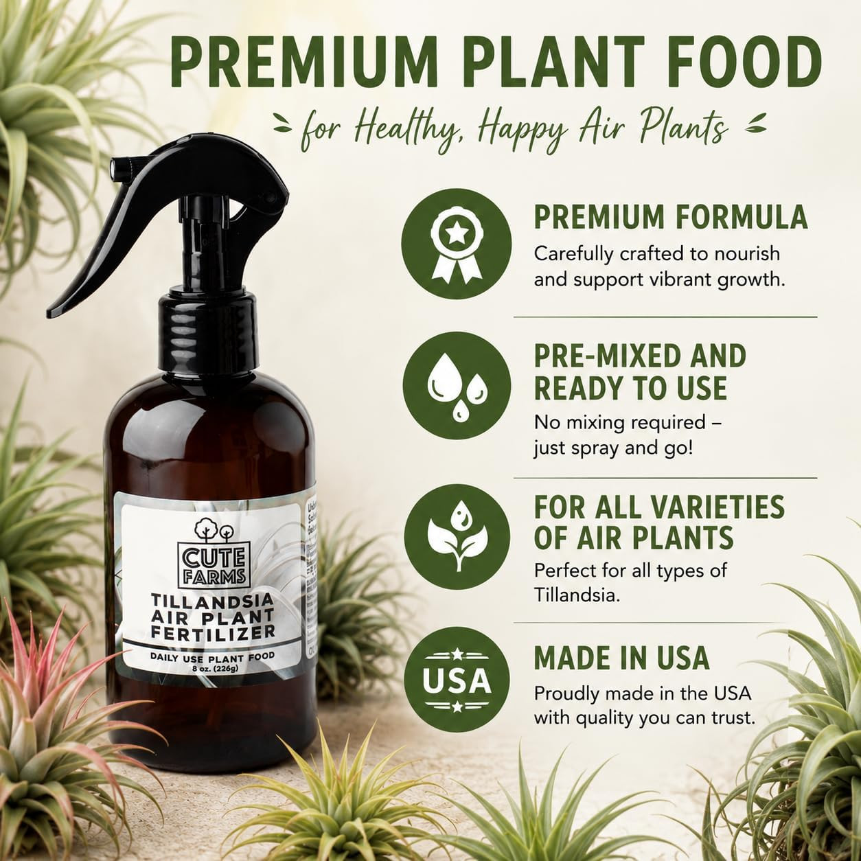 Tillandsia Air Plant Fertilizer | Gentle Daily Use Formula |