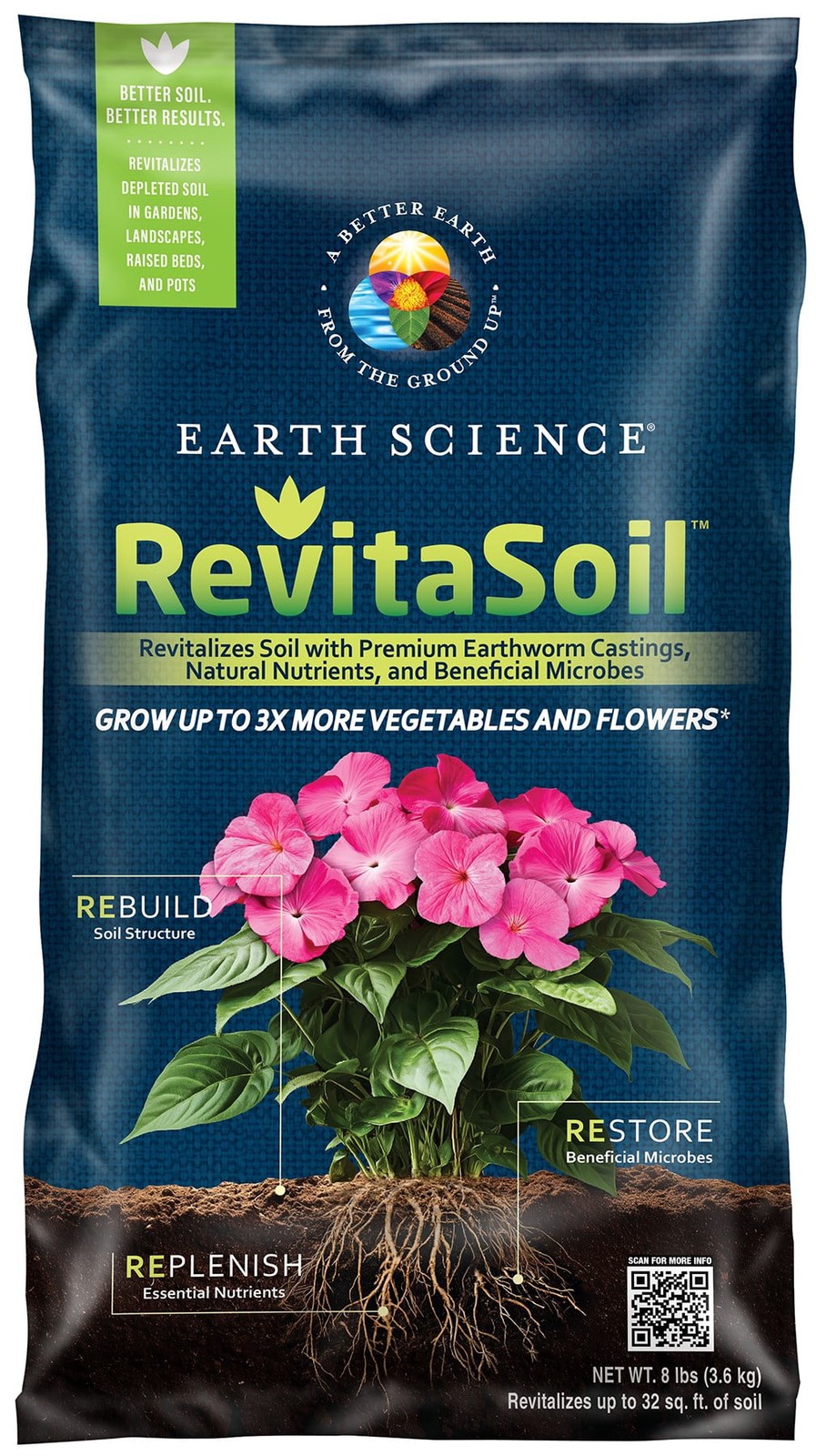 RevitaSoil, 8 lb – Organic Soil Revitalizer – Earthworm Castings (Worm Castings)