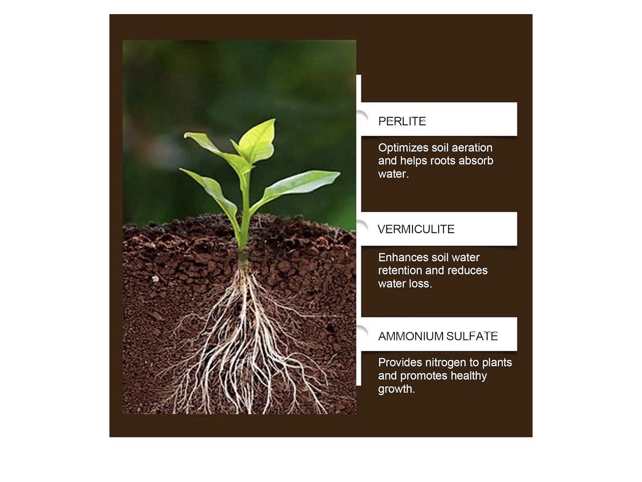 5 Pack Soil Activator for Plants Mineral Source 60g Fertilization Solution