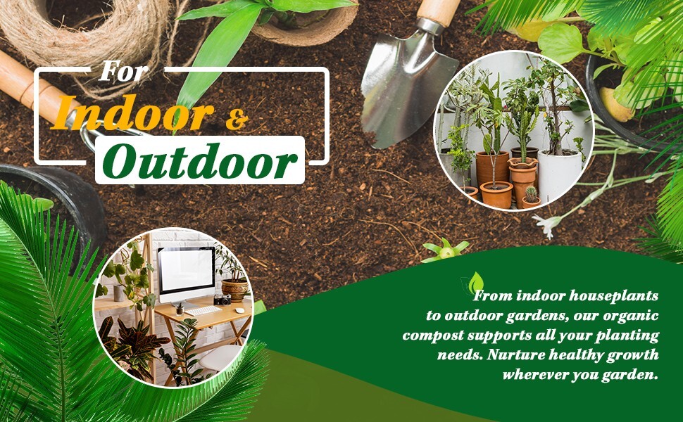 Organic Compost Plant Based Potting Soil, Garden Fertilizer, Boosts Growth 12qt