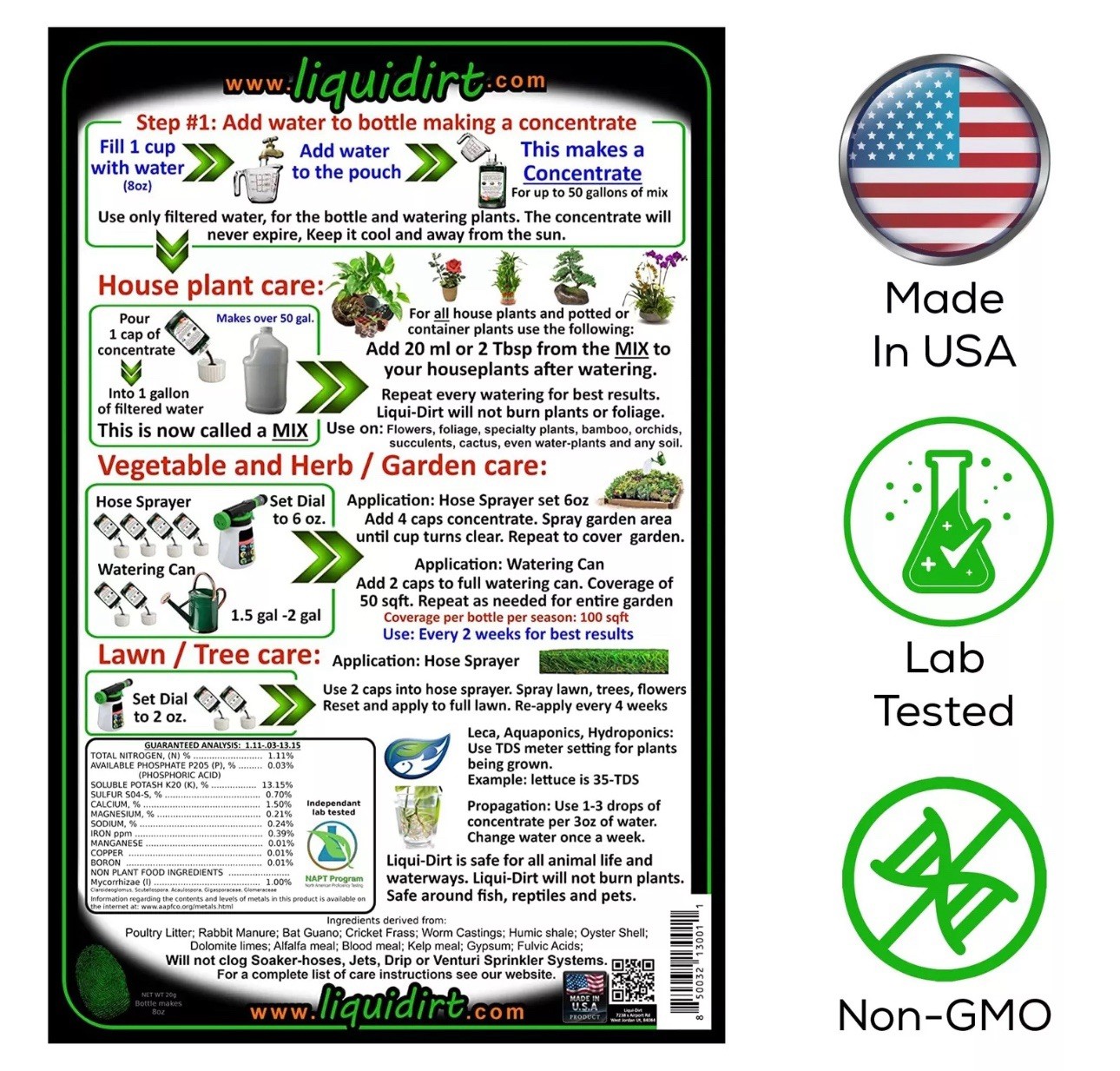 Natural Plant Food Fertilizer All-Purpose NPK Plant Care. 18 Balanced & Blend…