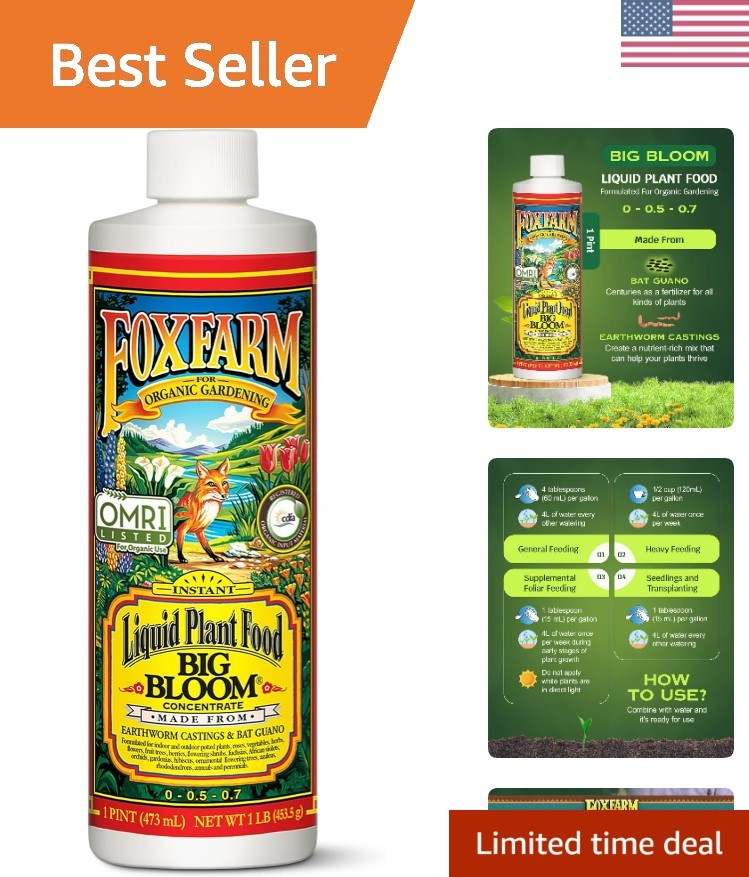 Big Bloom Plant Food, Liquid Fertilizer Concentrate for Flowers, Fruits, and …