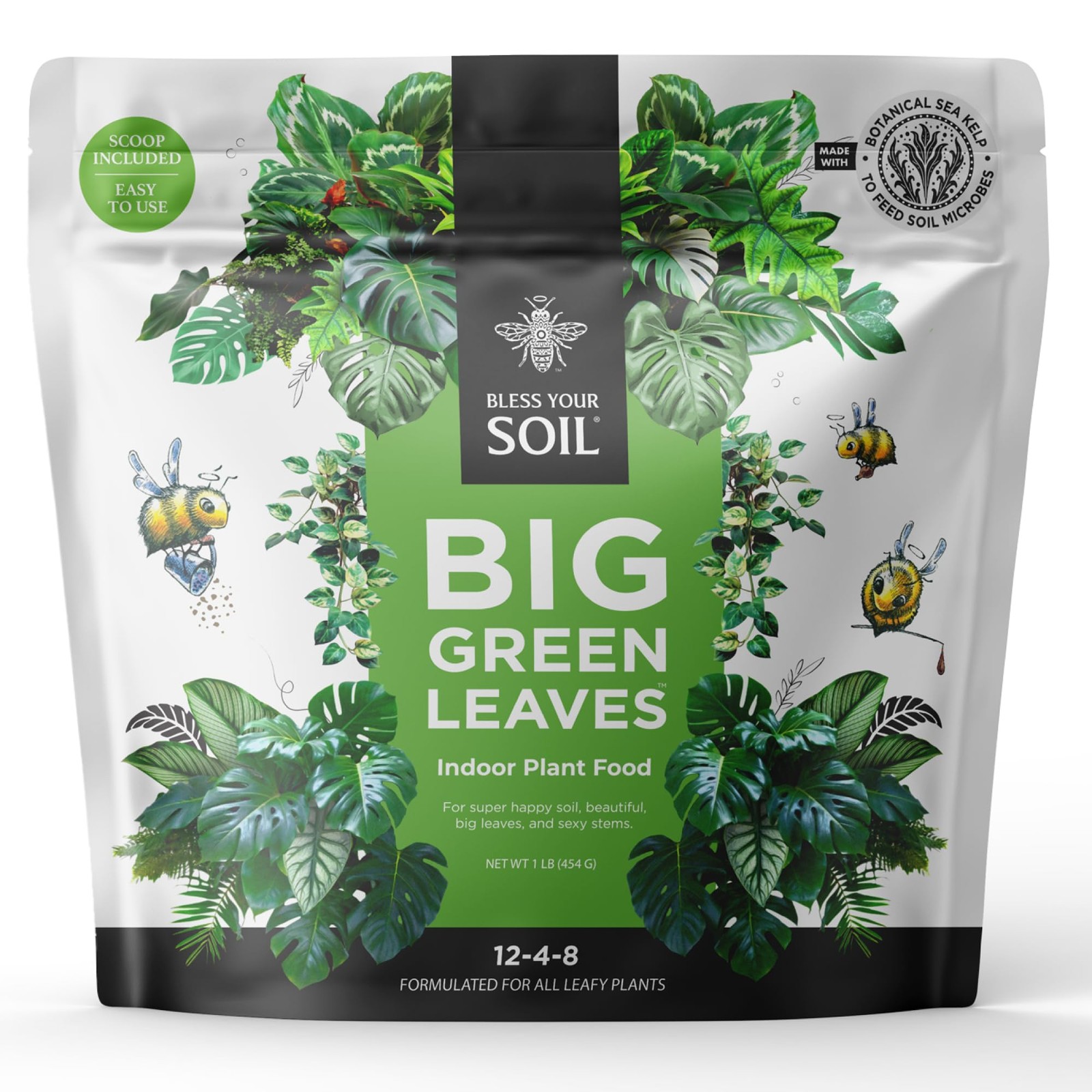 Big Green Leaves Indoor Plant Food – 4X Concentrated Houseplant Fertilizer wi…