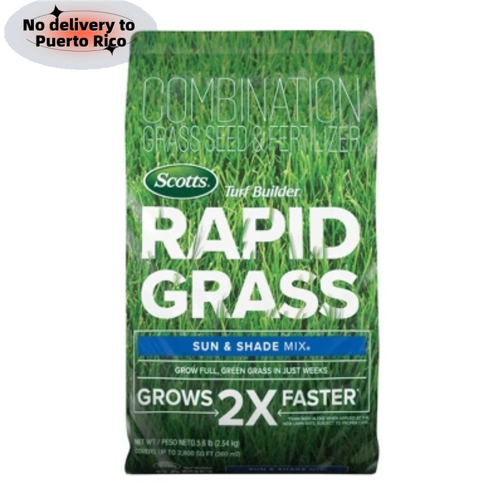 Turf Builder 5.6lb Rapid Grass Seed – Sun/Shade Mix, 2800 sq ft Coverage New