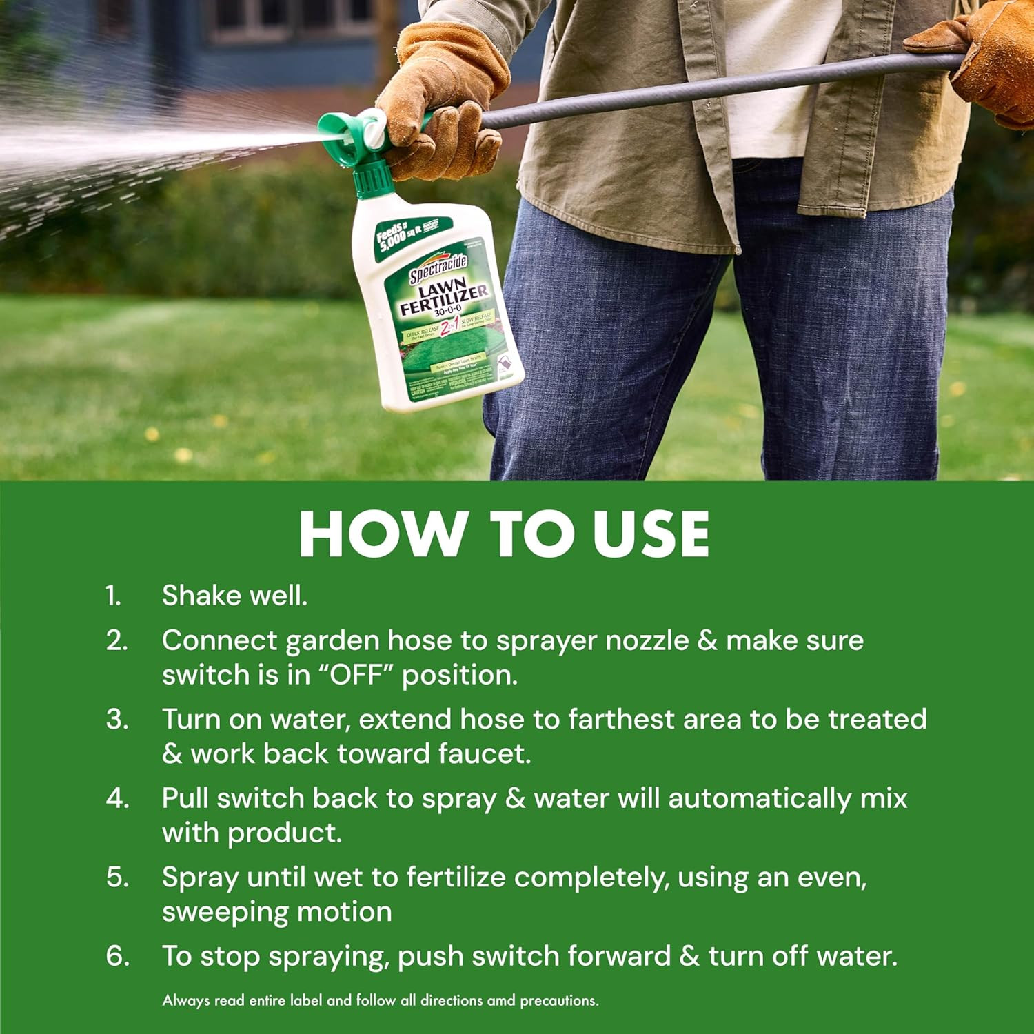 Lawn Fertilizer 30-0-0, 3 Count, 2-In-1 Formula Boosts Overall Lawn Strength, Pr