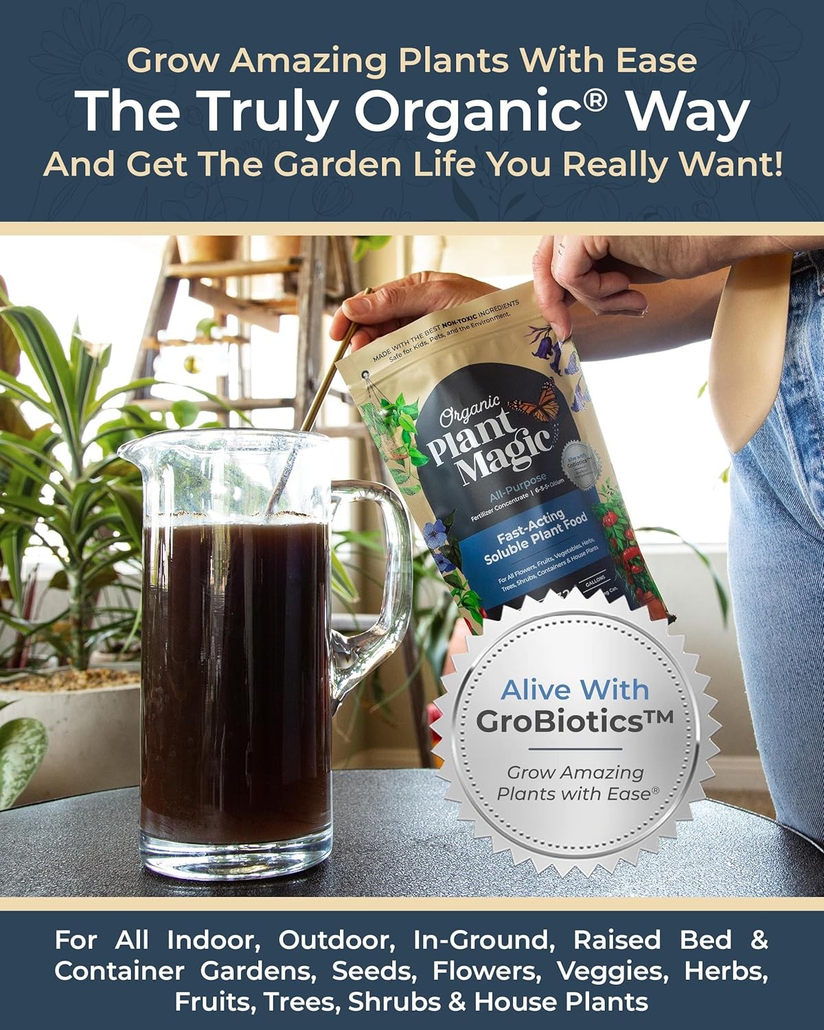 Fast-acting water-soluble plant nutrient solution: [2 bags, 1 lb each]