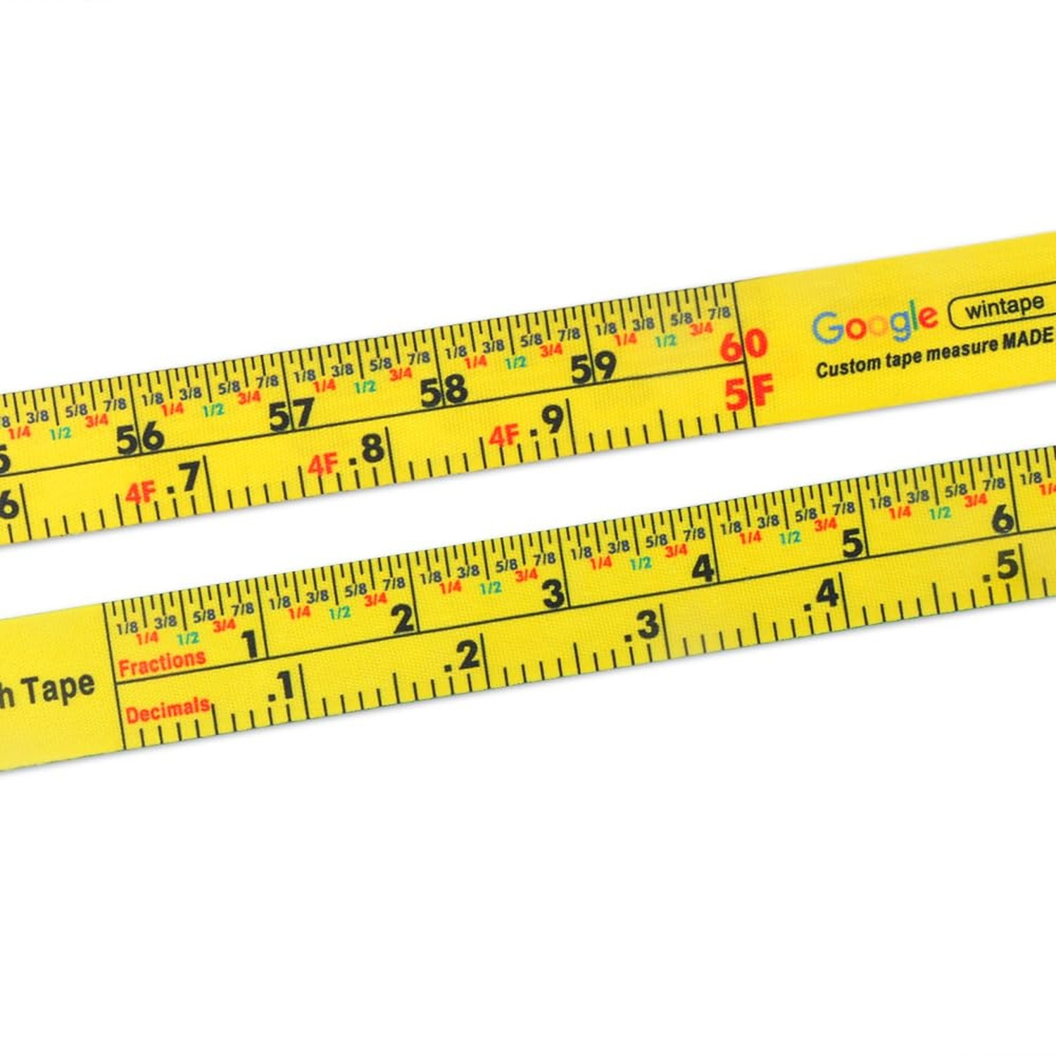 60” Fractional Inch and Decimal Engineer Scale Cloth Tape Measure | All Purp…