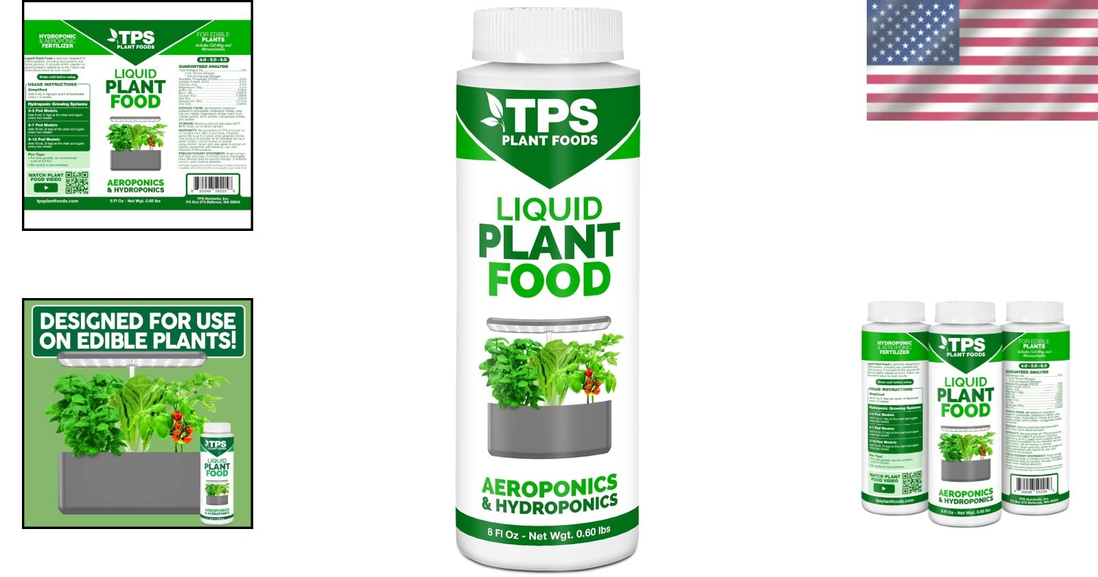 Liquid Plant Food 8 oz – Boosts Growth for AeroGarden & Hydroponics