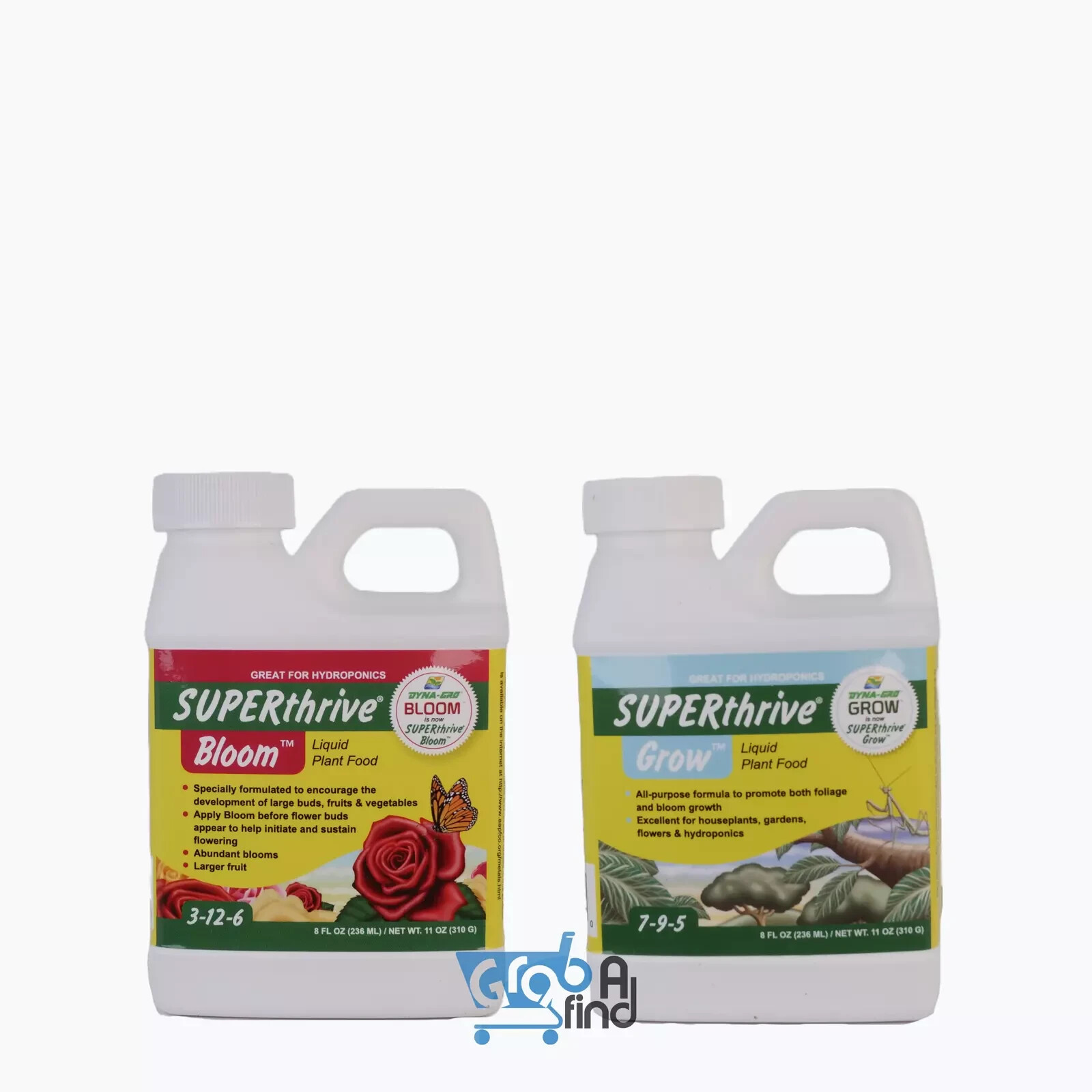 Dyna-Gro Grow & Bloom Plant Food, 8 oz Set